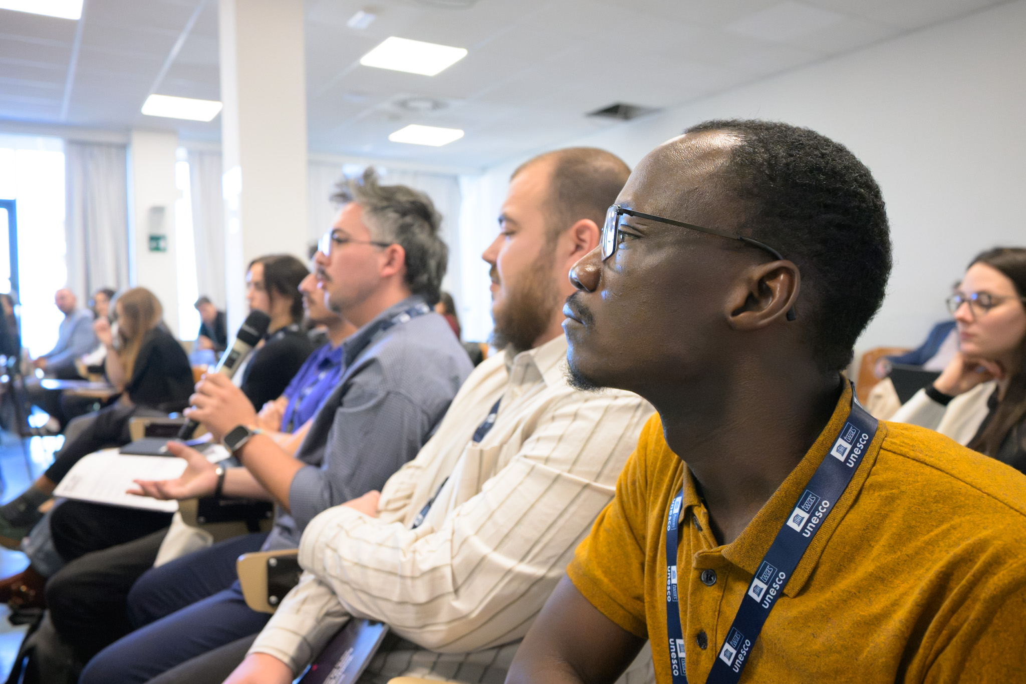 Idrissa Sawadogo (right), PhD candidate in Climate Change, Biodiversity, and Pastoral Systems at University Félix Houphouët-Boigny (Côte d’Ivoire), and a TWAS-Sissa-Lincei Research Cooperation Visits Programme awardee (Photo: G. Ortolani/TWAS)