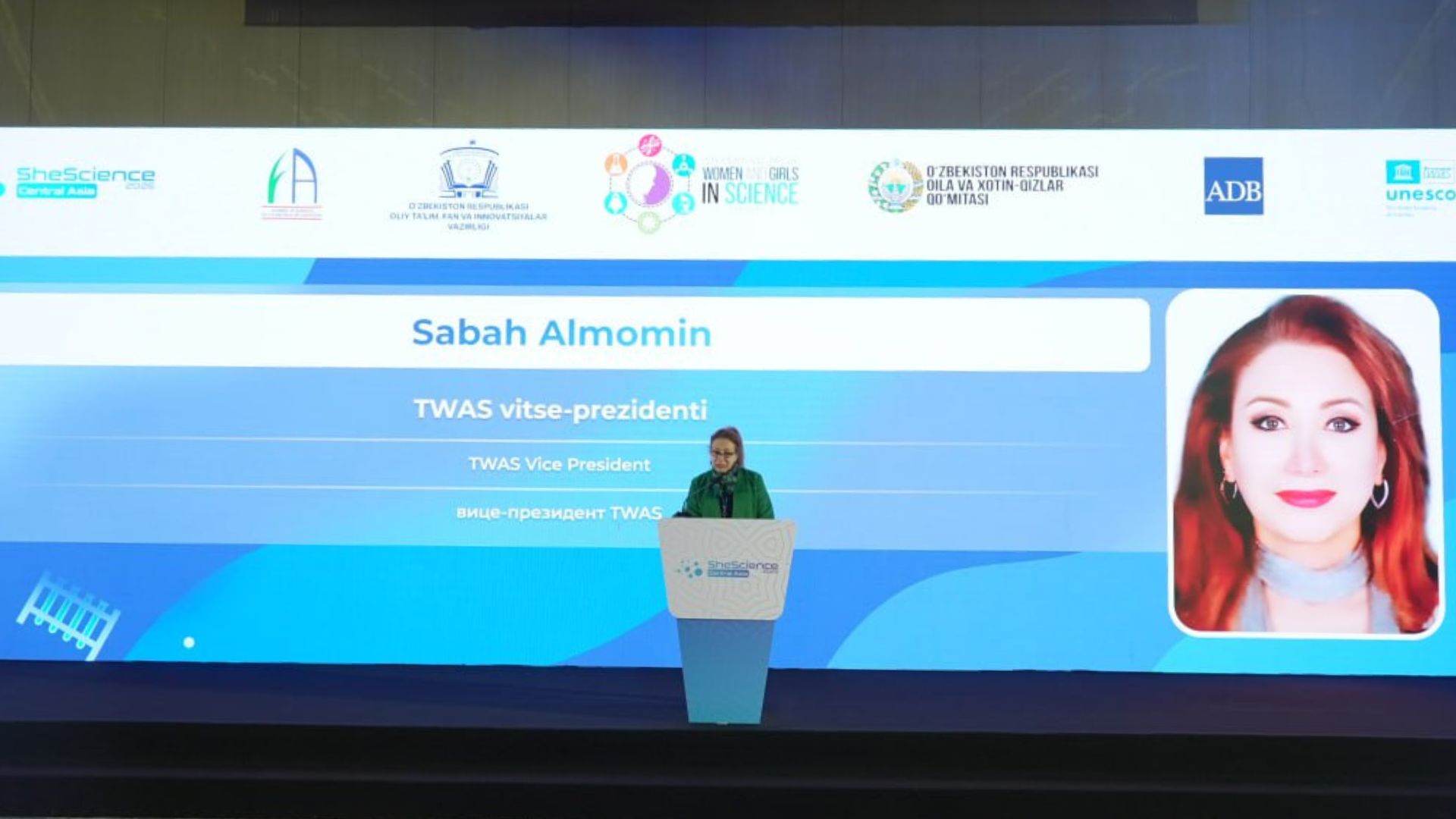 TWAS Vice-President Sabah AlMomin. (Photo: SheSCIENCE 2026)
