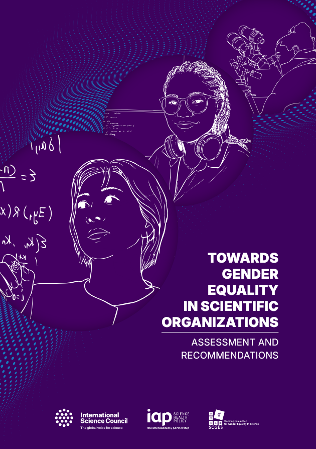 La cover del rapporto 'Toward gender equality in scientific organizations: assessment and recommendations'