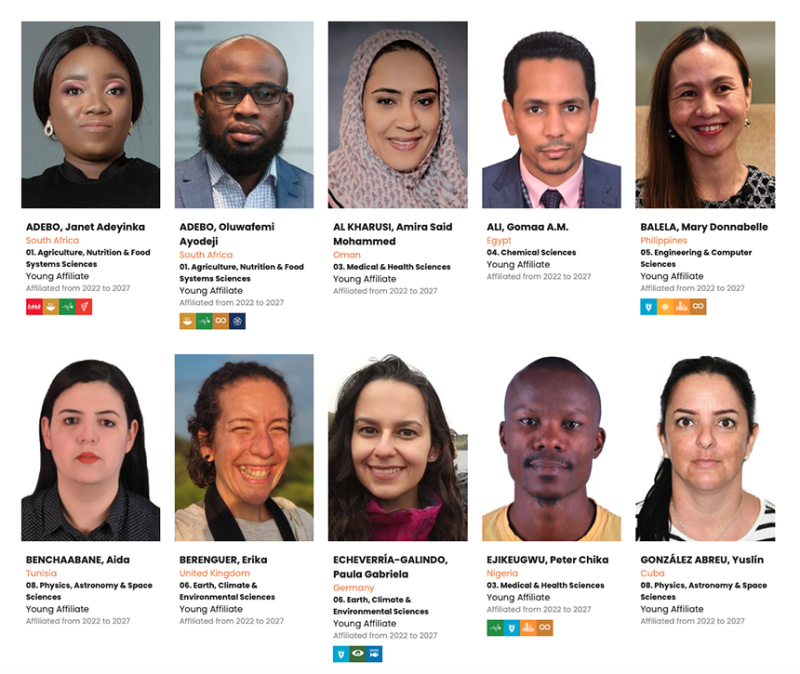 Profiles of TWAS Young Affiliates can be browsed in the TWAS Online Directory.