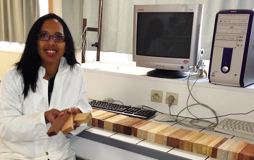 Scientist Tahiana Ramananantoandro of Madagascar used a TWAS-Sida Research Grant to better understand the wood density of understudied Malagasy plants. [Photo provided]
