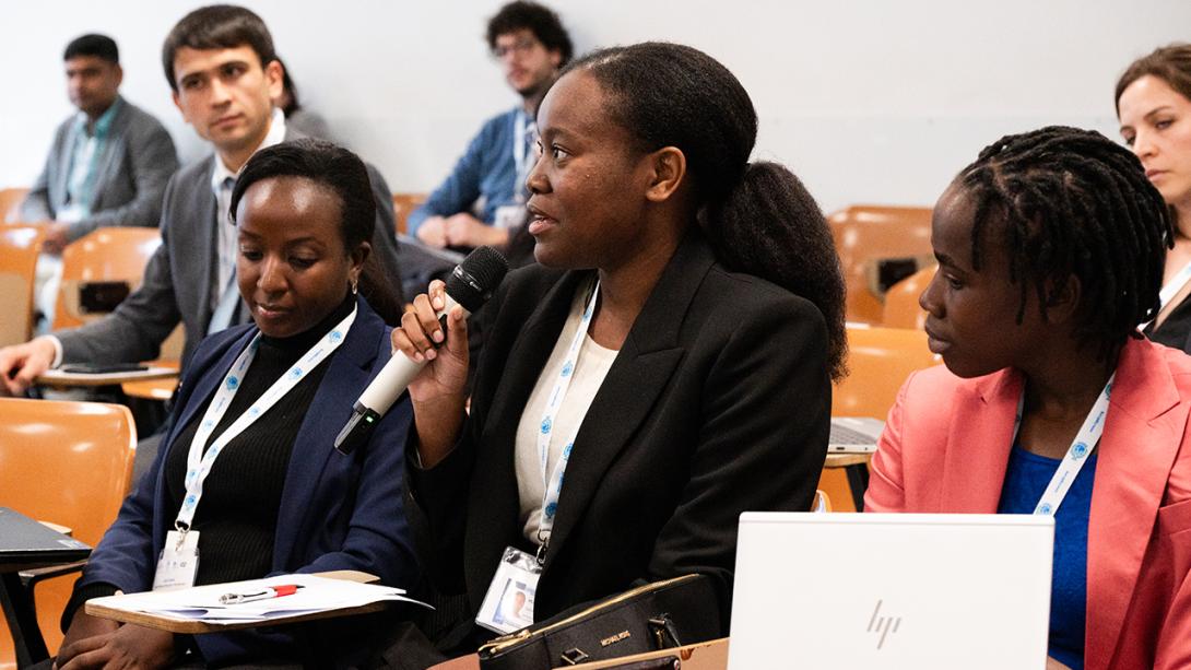 From left: Marie Fausta Dutuze, Faculty and One Health Thread Coordinator, Rwanda Institute for Conservation Agriculture, Rwanda; Delfina Fernandes Hlashwayo, Assistant lecturer and Researcher Faculty of Sciences, Eduardo Mondlane University, Mozambique; and Grace Gloria Akurut, Head, Molecular Biology Section, Uganda Wildlife Authority Diagnostic and Research Laboratory, Uganda. (Photo: G. Ortolani/TWAS)